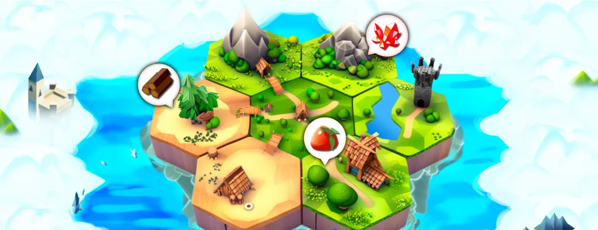 Explore: the floating hex island where every Hexapolis game begins